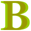 The letter B.